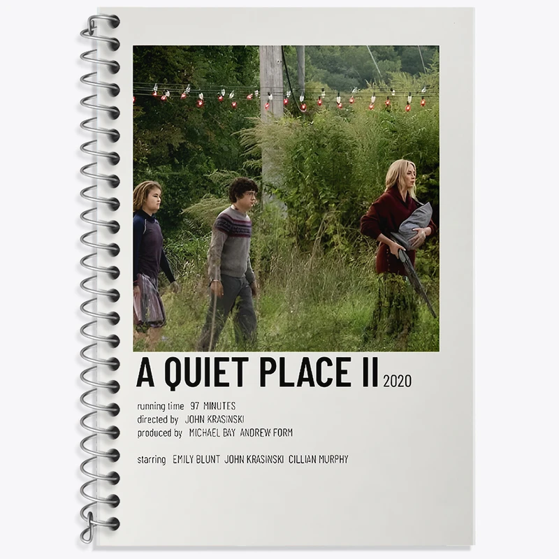 دفتر زبان دوخط 50 برگ خندالو طرح یک مکان ساکت (A Quiet Place) کد F13117
