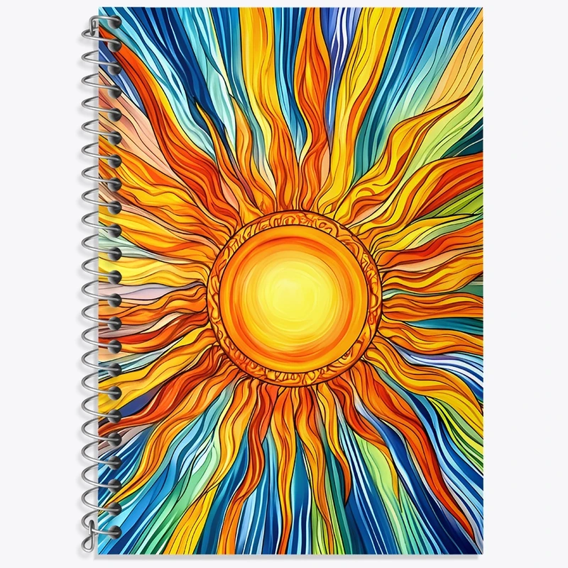 دفتر زبان 50 برگ خندالو مدل سه خط طرح خورشید کد N6730