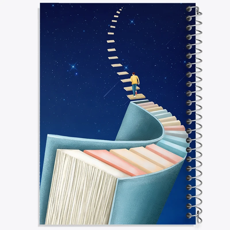 دفتر شطرنجی 50 برگ خندالو طرح کتاب روشنی مسیر کد F8925