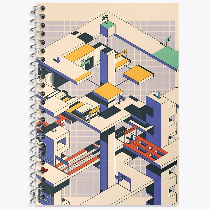 دفتر زبان 50 برگ خندالو مدل سه خط طرح مدرن کد N8293