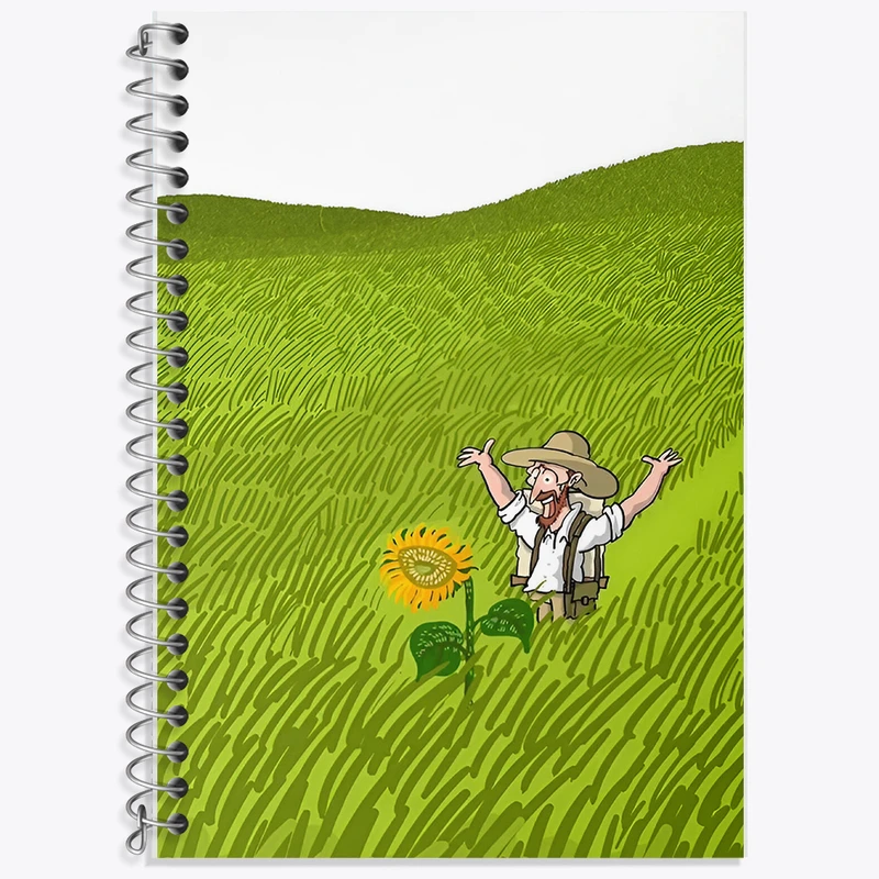 دفتر زبان دوخط 50 برگ خندالو طرح ونسان ونگوگ کد F8793