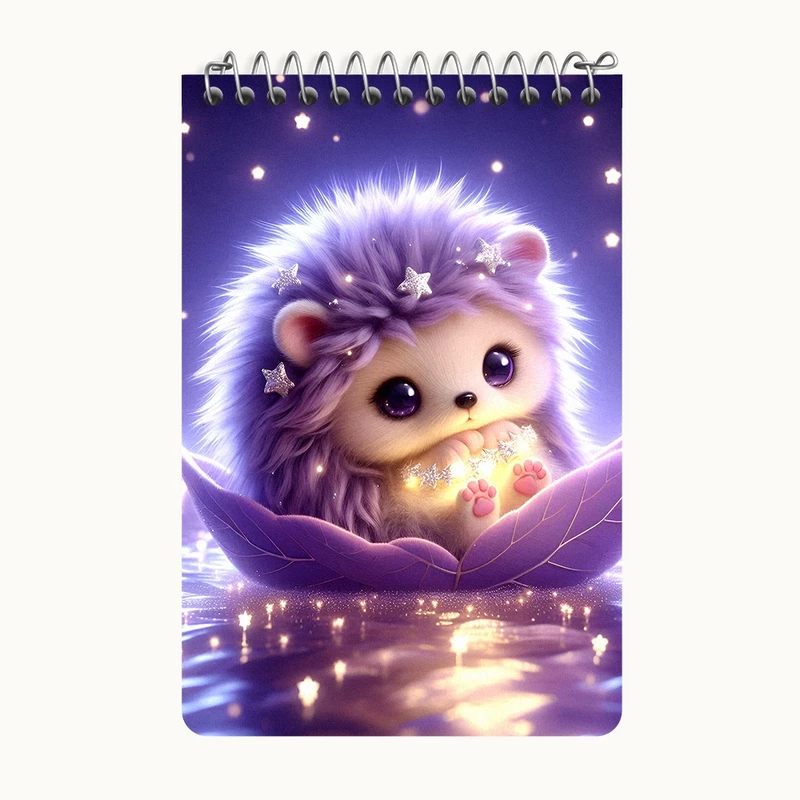 دفتر یادداشت 50 برگ خندالو طرح جوجه تیغی بامزه کد F5481