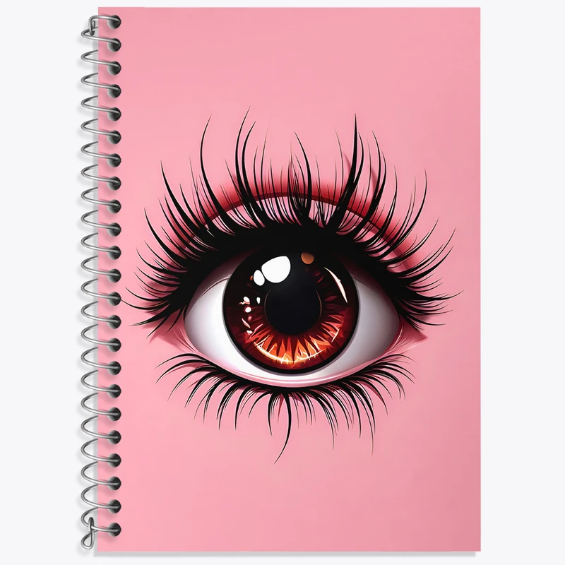 دفتر زبان 50 برگ خندالو مدل دو خط طرح چشم کد N6729