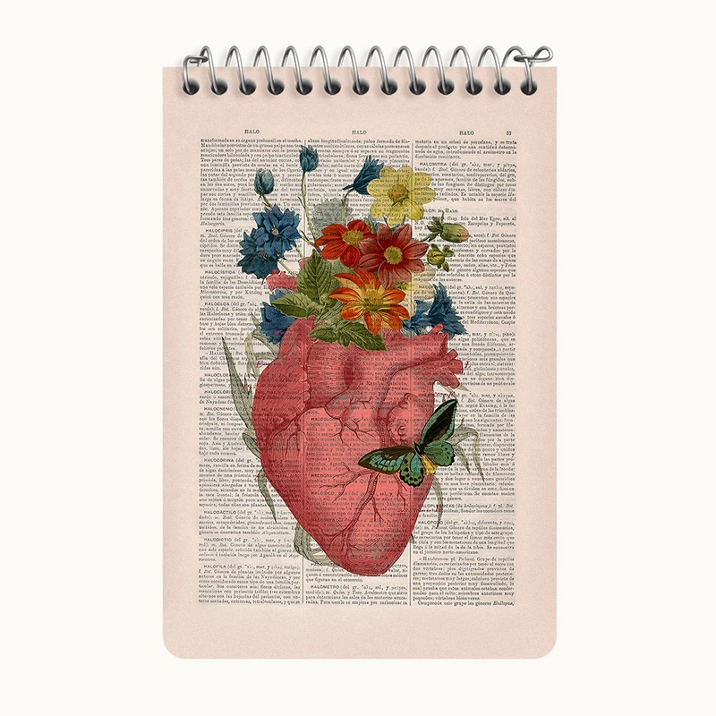 دفتر یادداشت 50 برگ خندالو طرح قلب (Heart) کد F14043