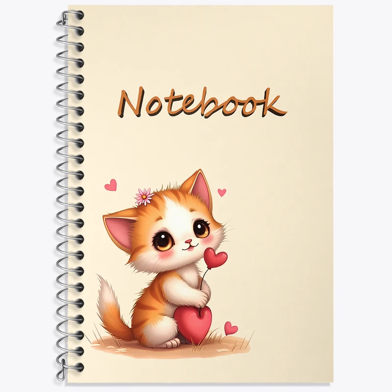 دفتر لغت 50 برگ خندالو طرح گربه کیوت کد N6453