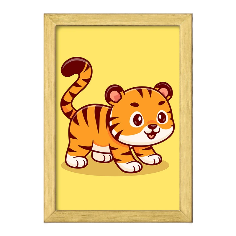 تابلو خندالو طرح حیوانات بامزه ببر کد 25403