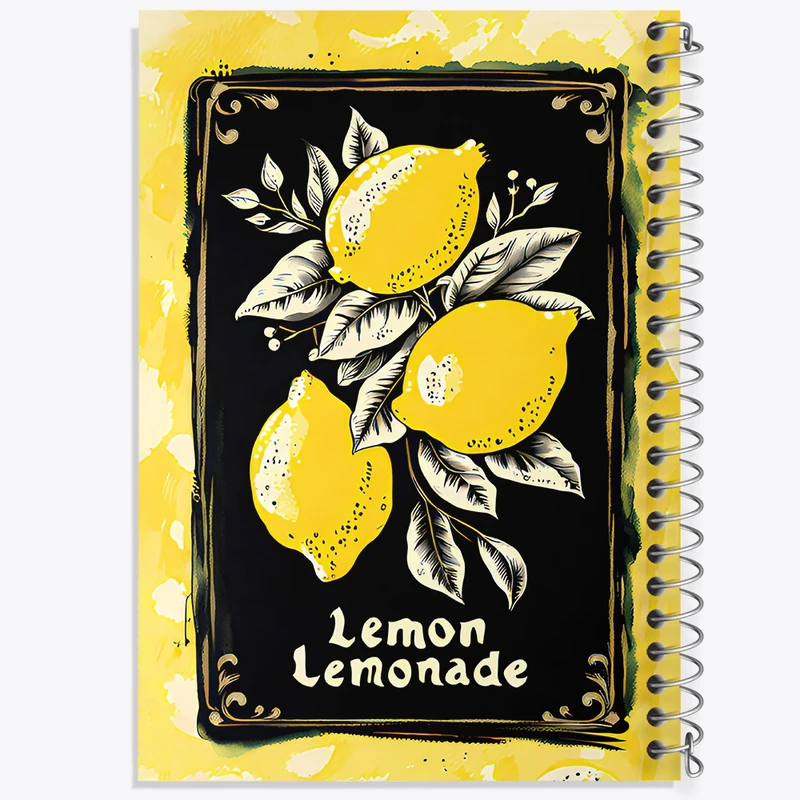 دفتر شطرنجی 50 برگ خندالو طرح لیمو (Lemon) کد N8311