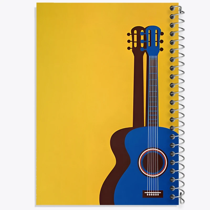 دفتر طراحی 50 برگ خندالو طرح گیتار کد N3377