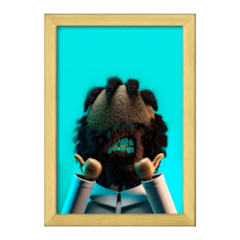 تابلو خندالو طرح مرد پشمالو کد F10459