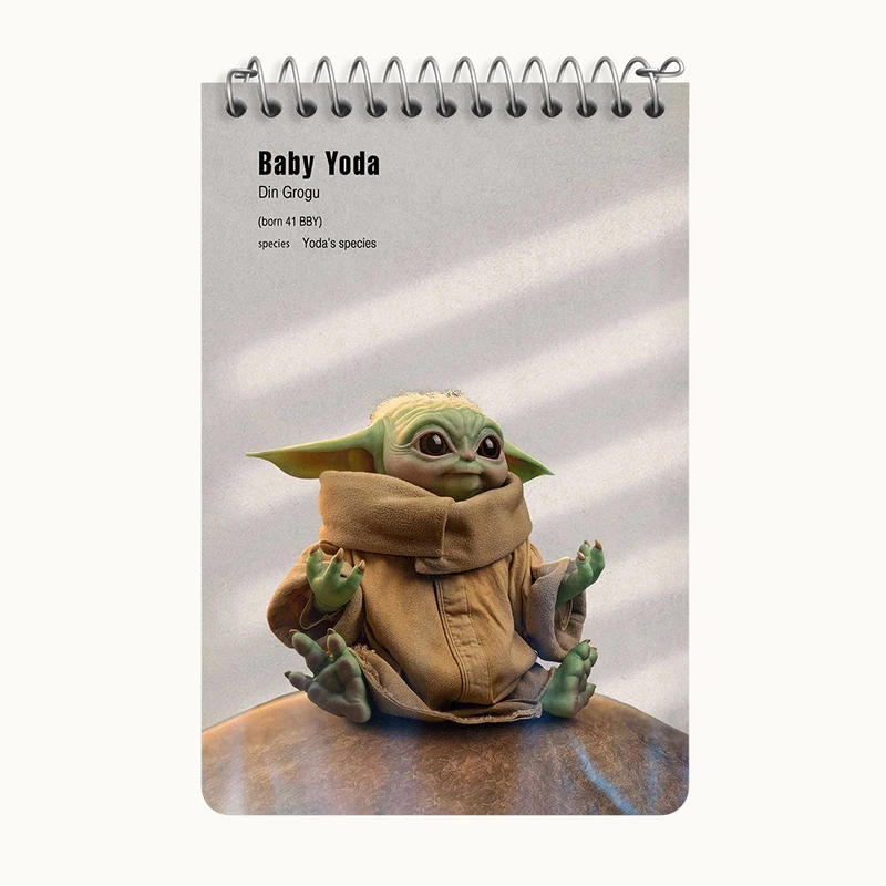 دفتر یادداشت 50 برگ خندالو طرح بیبی یودا کد F11938