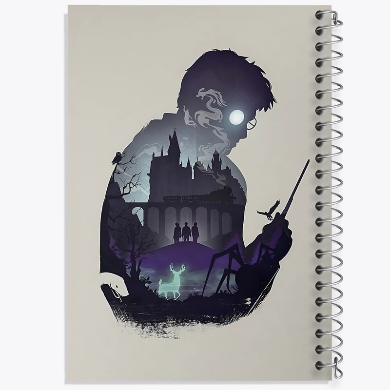 دفتر ژورنال نویسی 50 برگ خندالو مدل نقطه ای طرح هری پاتر (Harry Potter) کد F4446