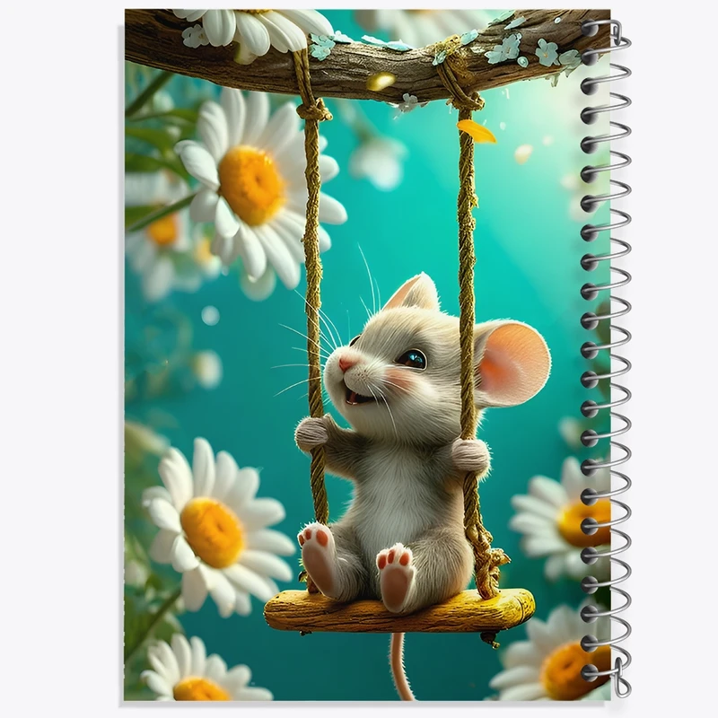 دفتر طراحی 50 برگ خندالو طرح موش بامزه کد F12790