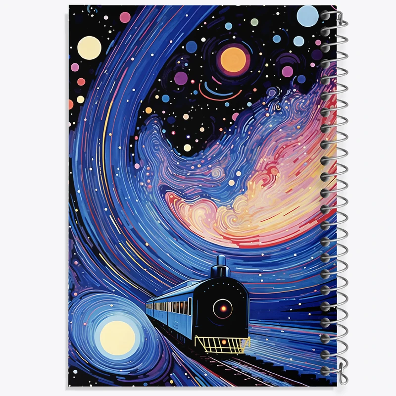 دفتر مشق 100 برگ خندالو طرح قطار کهکشانی کد F4573