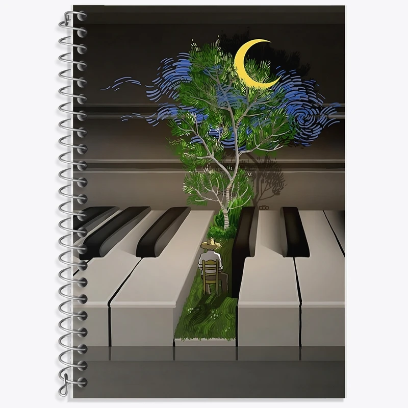 دفتر لغت 50 برگ خندالو طرح ونسان ونگوگ کد F8812