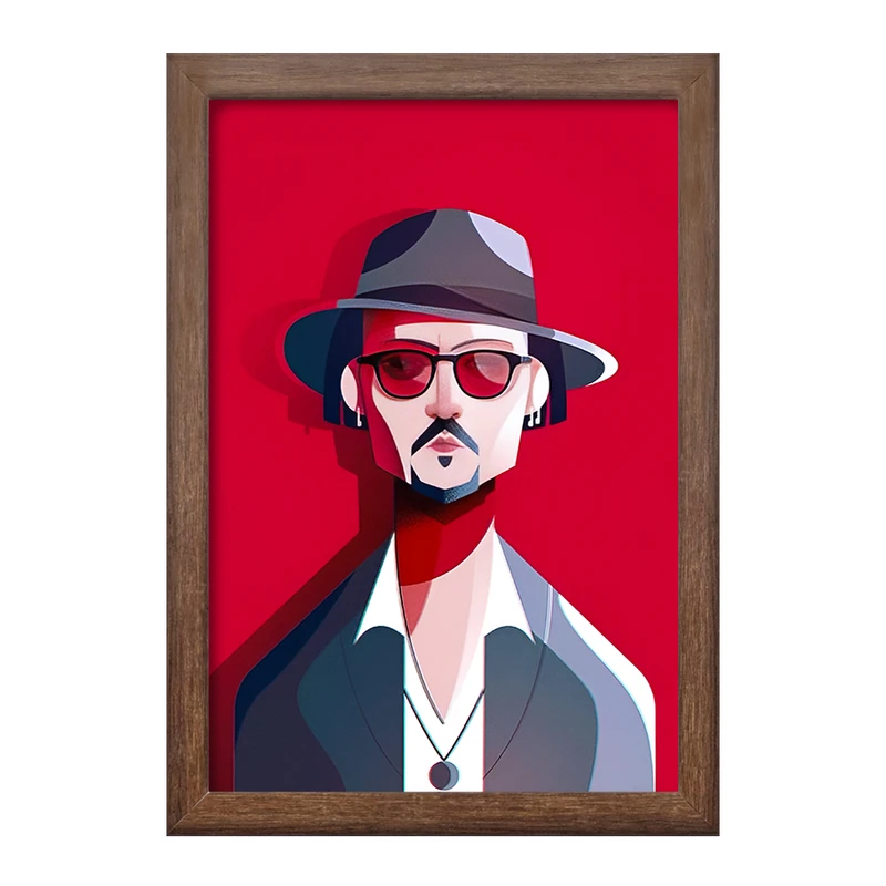 تابلو خندالو طرح جانی دپ (Johnny Depp) کد F14370