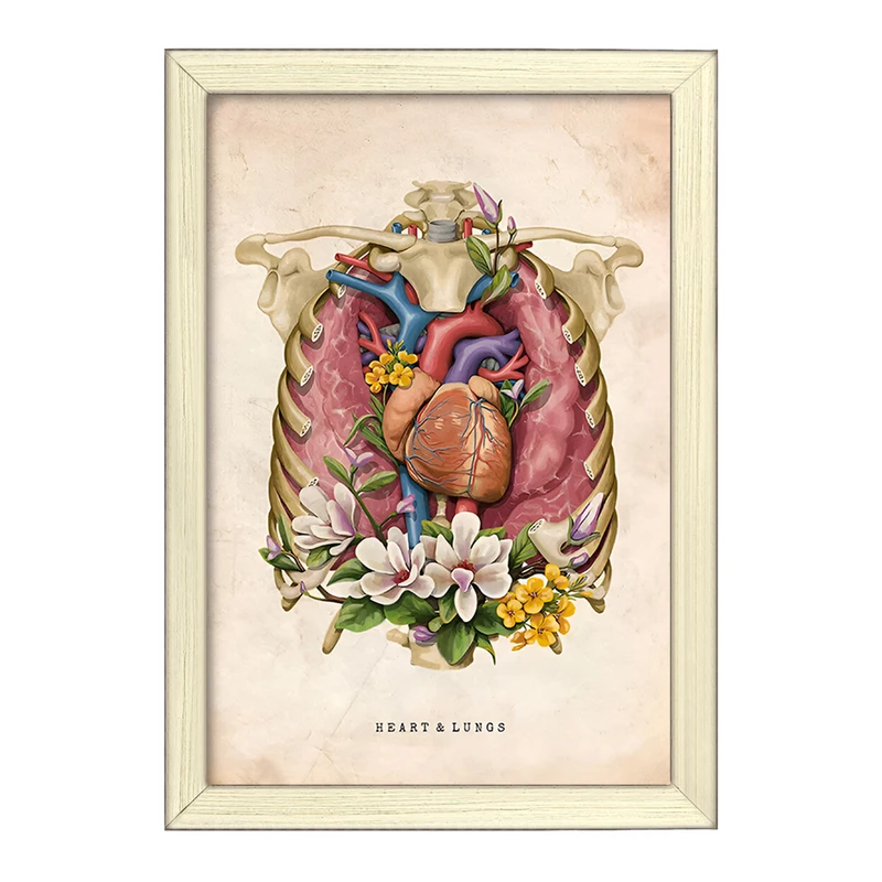 تابلو خندالو طرح قلب و ریه‌ ها (Heart And Lungs) کد F13966