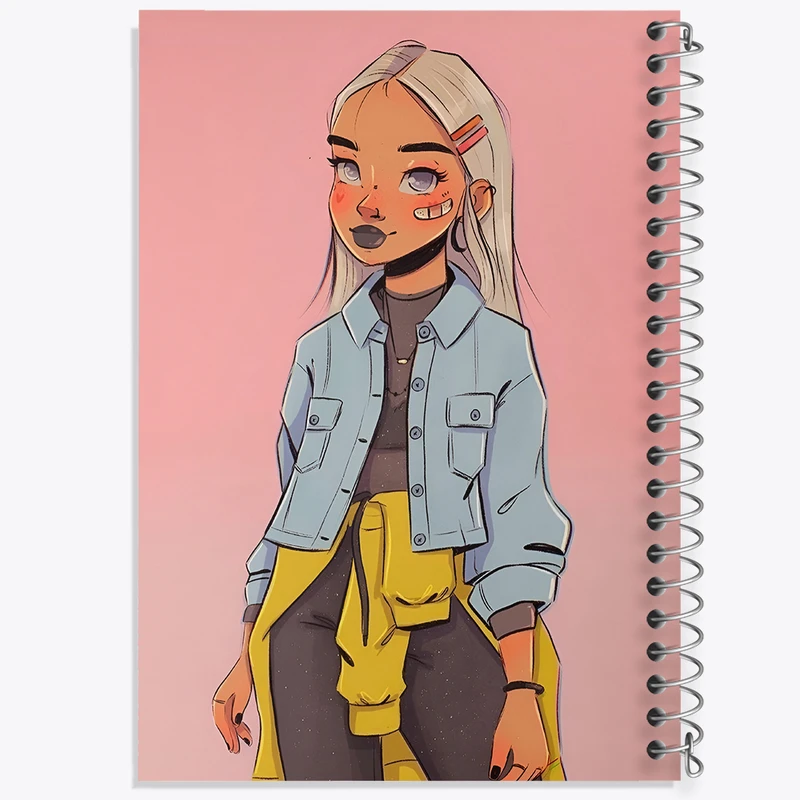 دفتر مشق 100 برگ خندالو طرح دخترانه کد F10959