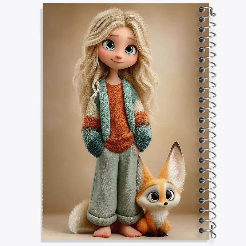 دفتر لیست خرید 50 برگ خندالو طرح دخترانه بامزه کد N8379