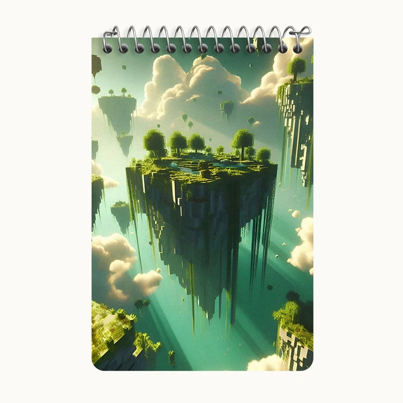 دفتر یادداشت 50 برگ خندالو طرح ماینکرافت (Minecraft) کد F3540