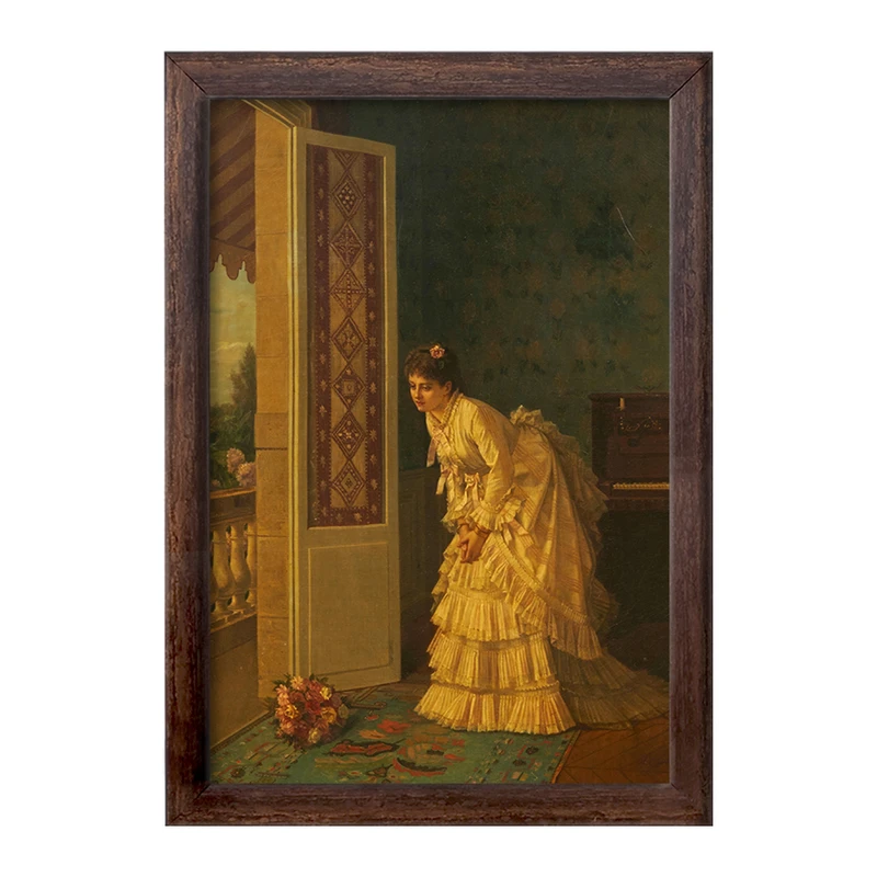 تابلو خندالو طرح نقاشی دسته گل سورپرایز اثر آگوست تولموش کد F12289