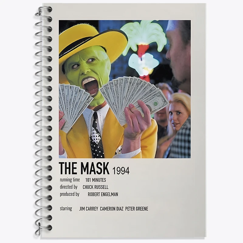 دفتر زبان دوخط 50 برگ خندالو طرح ماسک (The Mask) کد F13387
