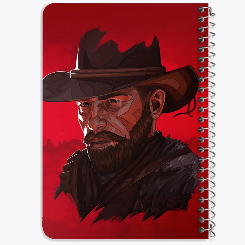 دفتر یادداشت 50 برگ خندالو طرح رد دد (Red Dead) کد N9343