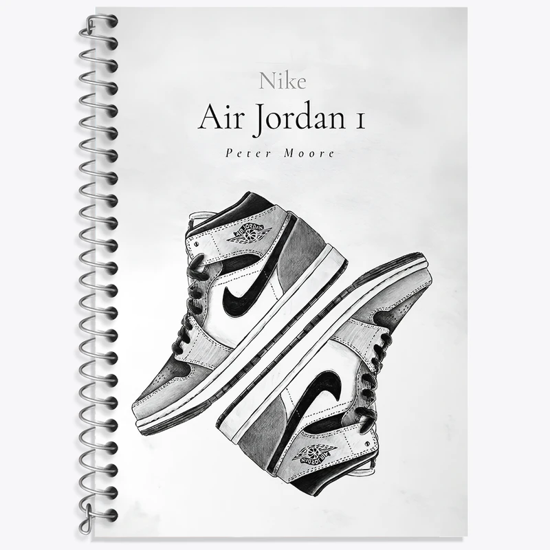دفتر زبان 50 برگ خندالو مدل دو خط طرح نایکی ایر جردن (Nike Air Jordan) کد N8310