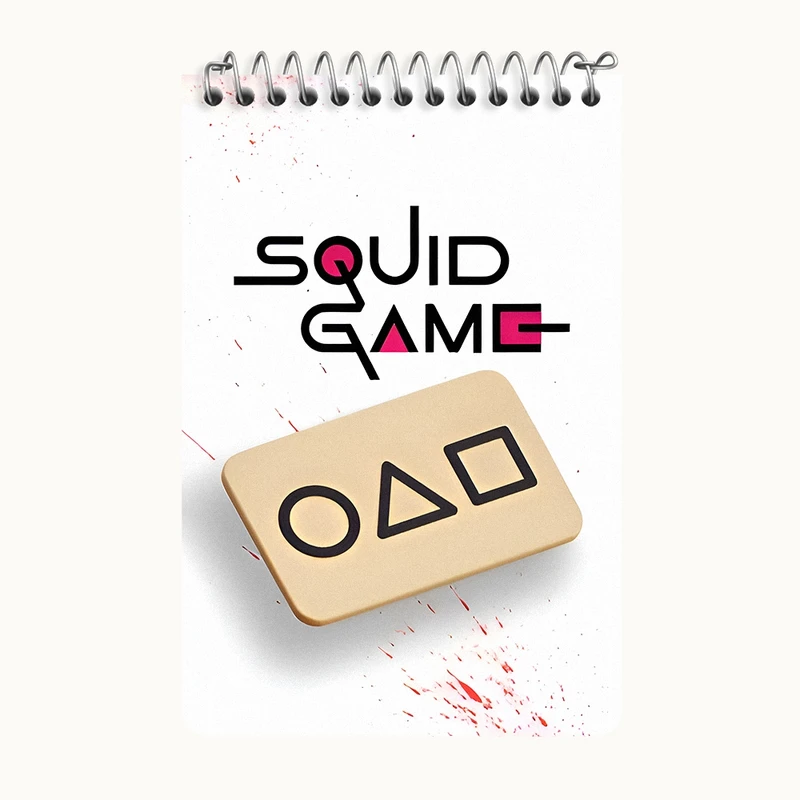 دفتر یادداشت 50 برگ خندالو طرح بازی مرکب (Squid Game) کد F11779
