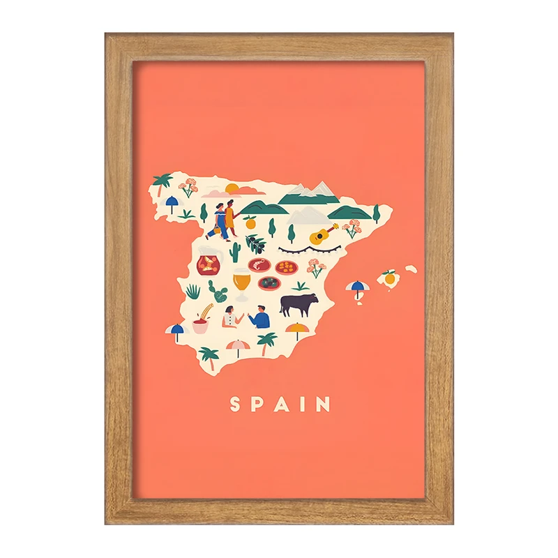 تابلو خندالو طرح اسپانیا (Spain) کد F14367