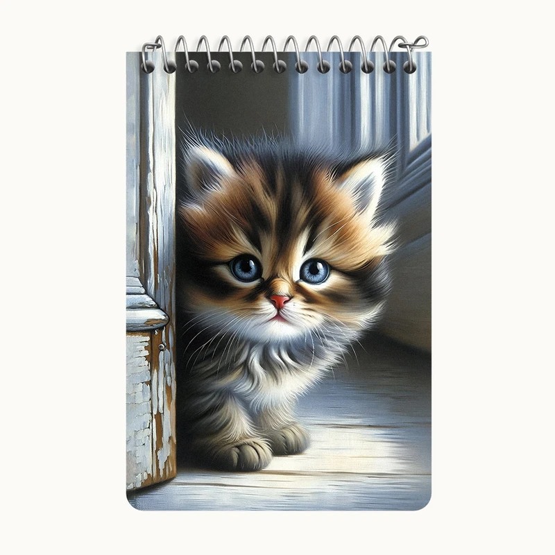 دفتر یادداشت 50 برگ خندالو طرح گربه کیوت کد F5503