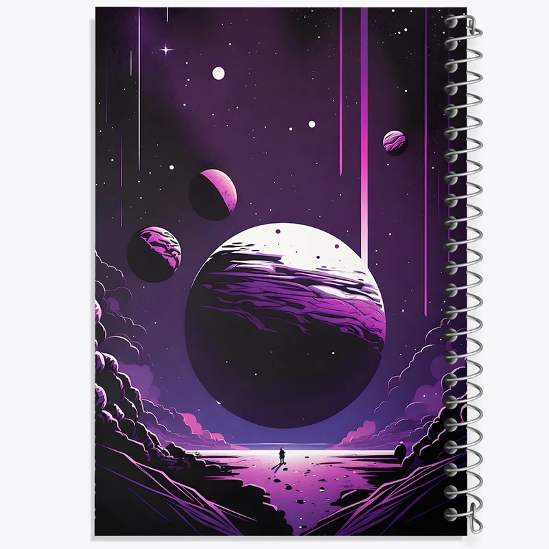 دفتر ژورنال نویسی 50 برگ خندالو مدل نقطه ای طرح فضایی کد F4699