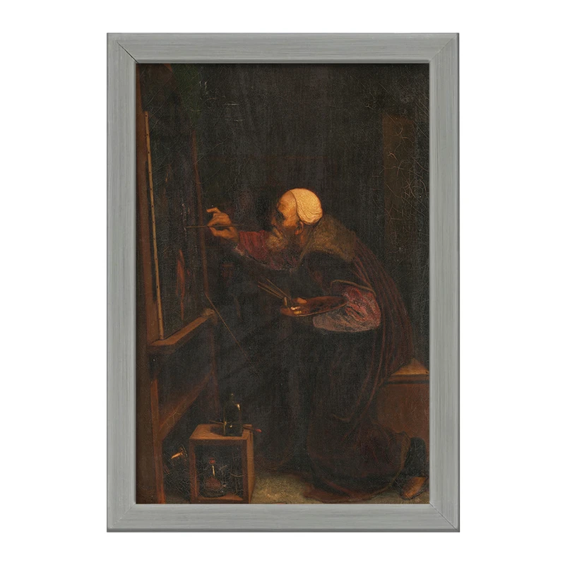 تابلو خندالو طرح نقاشی هنرمندی در حال کپی کردن نقاشی اثر لوئیس برود کد F12237