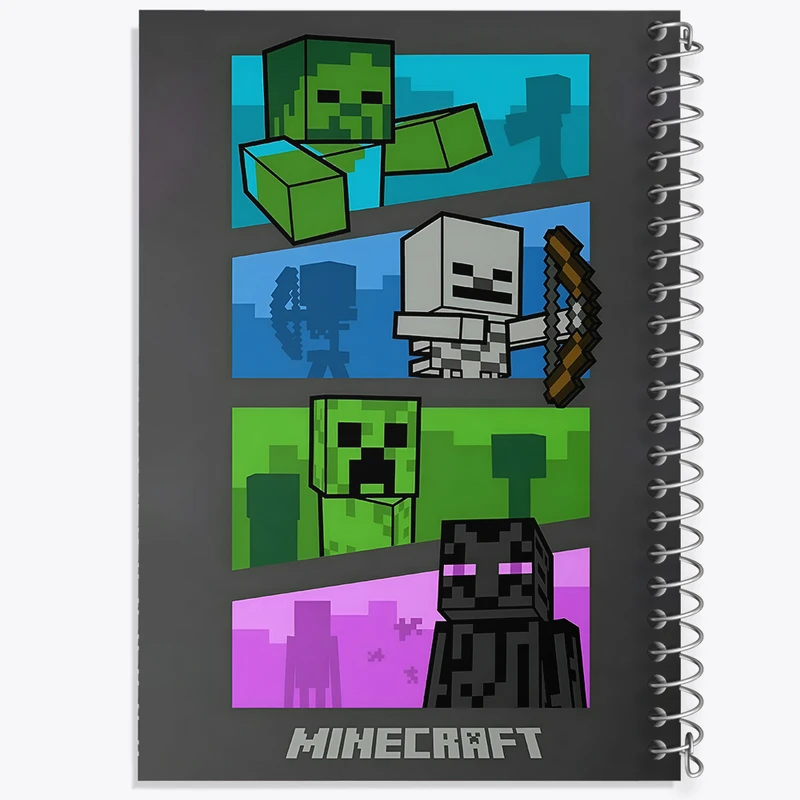 دفتر مشق 100 برگ خندالو طرح ماینکرافت (Minecraft) کد F3499