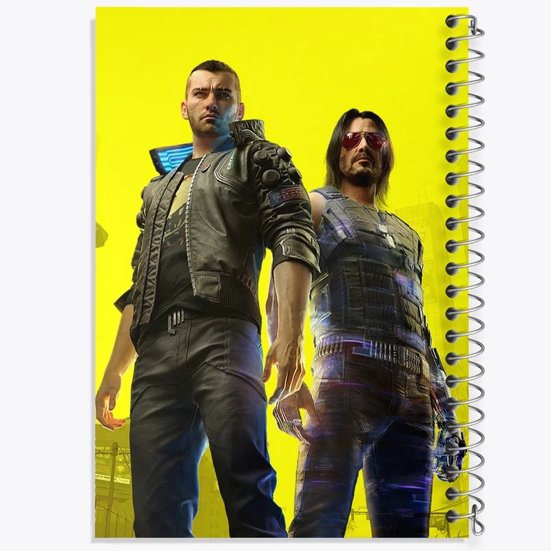 دفتر طراحی 50 برگ خندالو طرح وی و جانی سایبر پانک  کد 30561