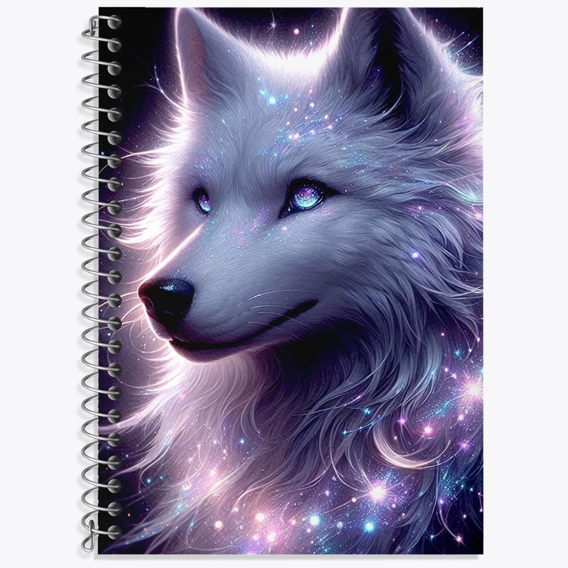 دفتر زبان 50 برگ خندالو مدل سه خط طرح گرگ کد N7722