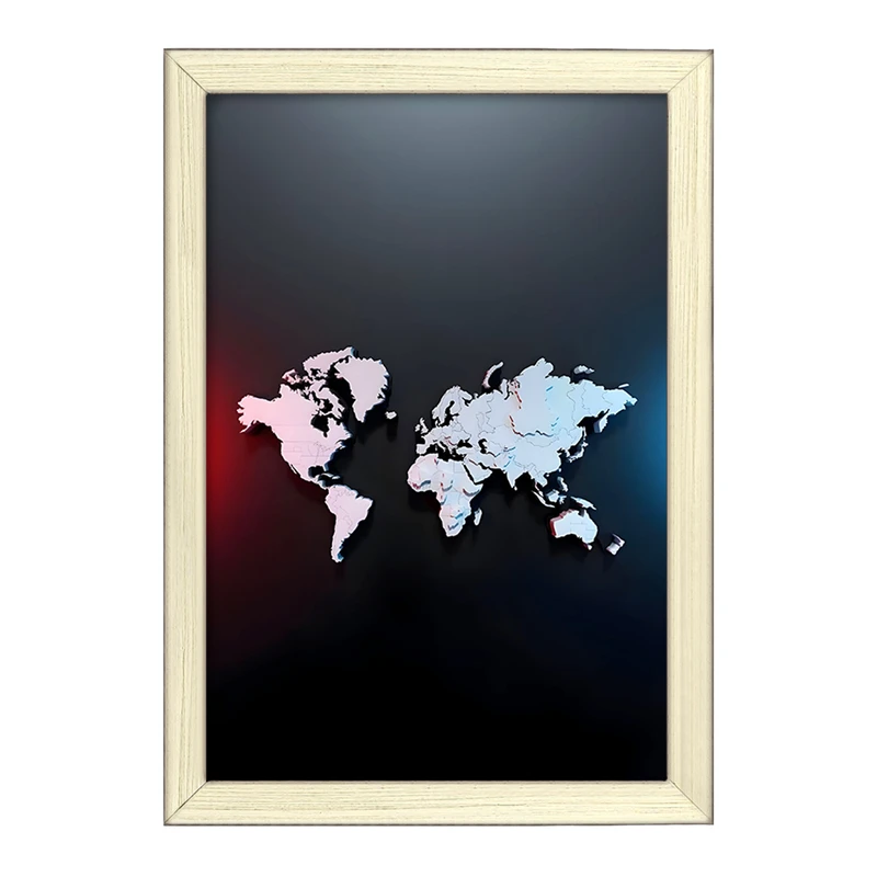 تابلو خندالو طرح نقشه ی جهان کد F6095