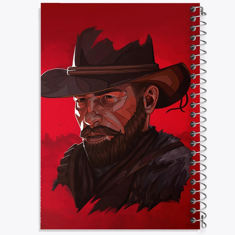 دفتر ژورنال نویسی 50 برگ خندالو مدل نقطه ای طرح رد دد (Red Dead) کد N9343