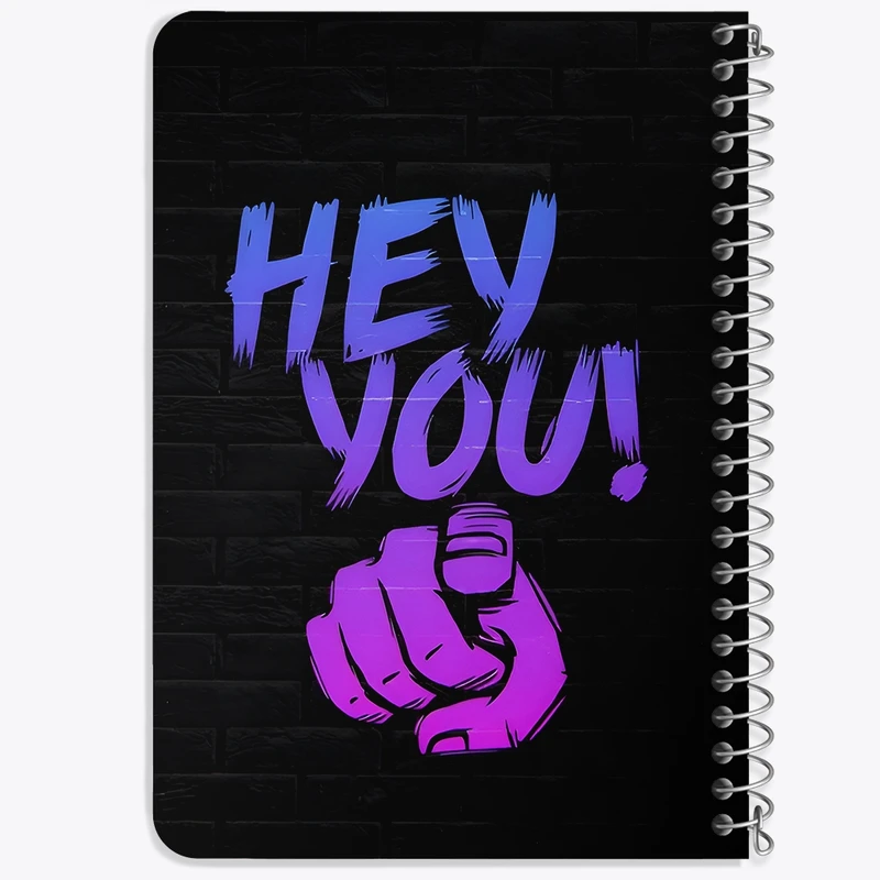 دفتر یادداشت 50 برگ خندالو طرح Hey You کد F10555