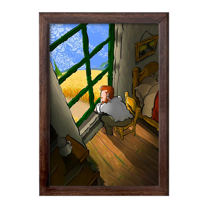 تابلو خندالو طرح ونسان ونگوگ کد F8797