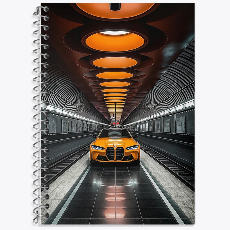 دفتر زبان 50 برگ خندالو مدل دو خط طرح ماشین اسپرت کد F10362