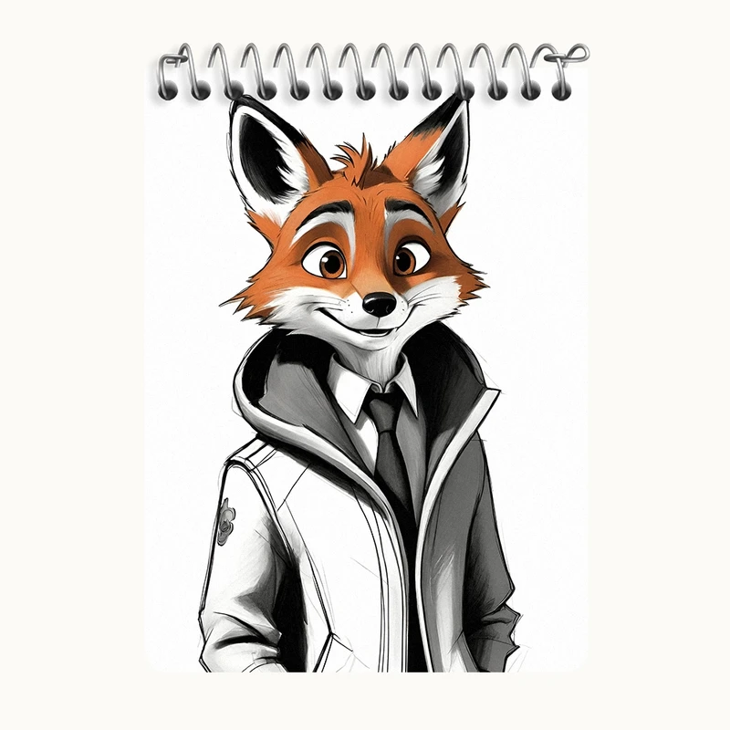 دفتر یادداشت 50 برگ خندالو طرح نیک وایلد زوتوپیا کد N3375