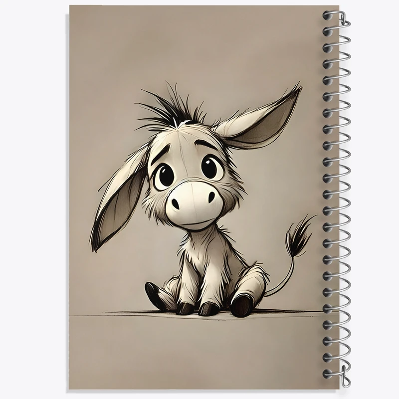 دفتر ژورنال نویسی 50 برگ خندالو مدل نقطه ای طرح الاغ بانمک کد N6717