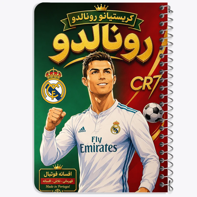 دفتر یادداشت 50 برگ خندالو طرح کریستیانو رونالدو (Cristiano Ronaldo) کد F14687