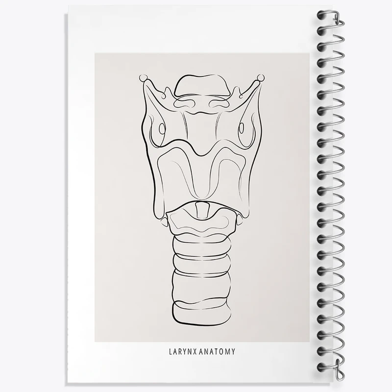 دفتر طراحی 50 برگ خندالو طرح آناتومی حنجره (Larynx Anatomy) کد F13908