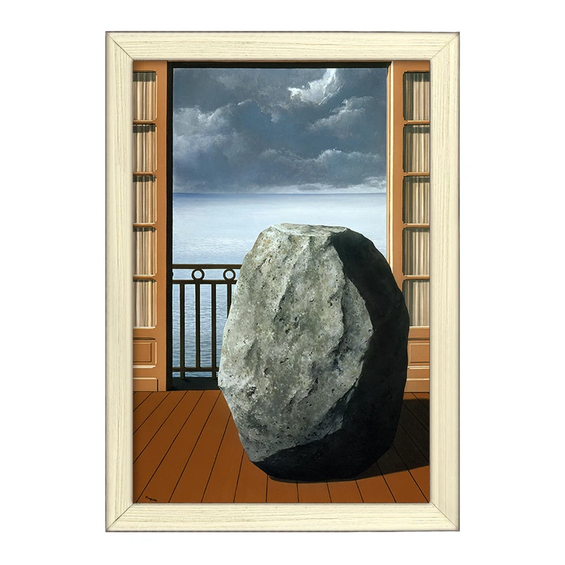 تابلو خندالو طرح نقاشی جهان نامرئی اثر رنه ماگریت کد F12443