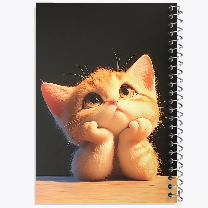 دفتر نقاشی 50 برگ خندالو طرح گربه کیوت کد F4886