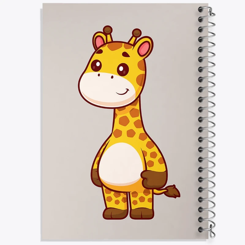 دفتر طراحی 50 برگ خندالو طرح حیوانات بامزه زرافه کد 29708