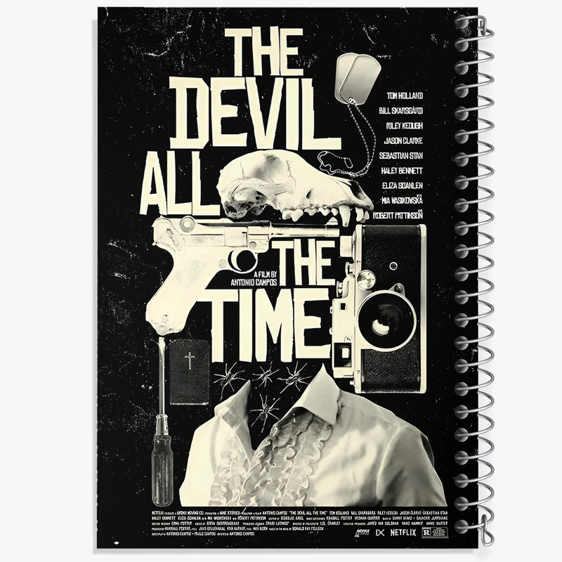 دفتر مشق 100 برگ خندالو طرح شیطان تمام ‌وقت (The Devil All the Time) کد F13506