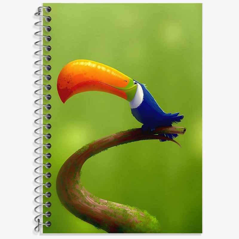 دفتر زبان 50 برگ خندالو مدل سه خط طرح توکان کد F12904