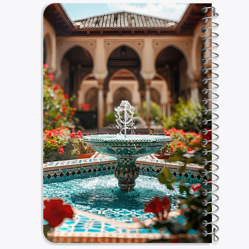 دفتر یادداشت 50 برگ خندالو طرح حیاط خانه کد F6347